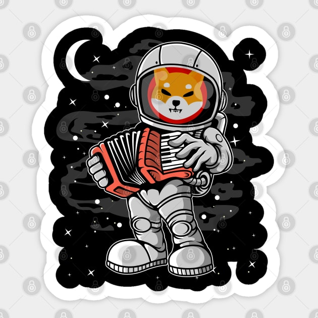 Astronaut Accordion Shiba Inu Coin To The Moon Shib Army Crypto Token Cryptocurrency Blockchain Wallet Birthday Gift For Men Women Kids Sticker by Thingking About